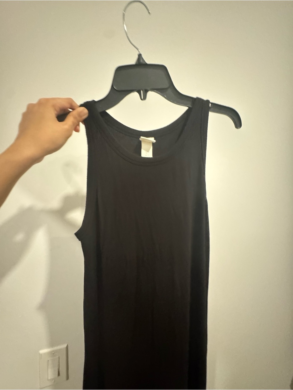 Classic Black Ribbed Tank Dress - Women - Picture 2 of 6